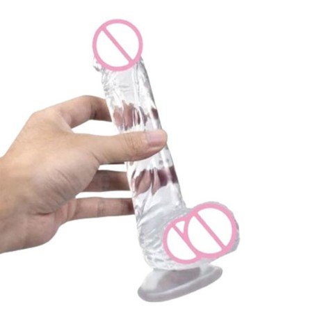 Soft Transparent Realistic Dildo With Suction Cup In Pakistan
