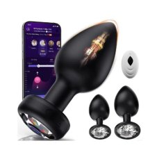 3-Piece Silicone Vibrating Anal Plug Set (Remote Control) in Pakistan